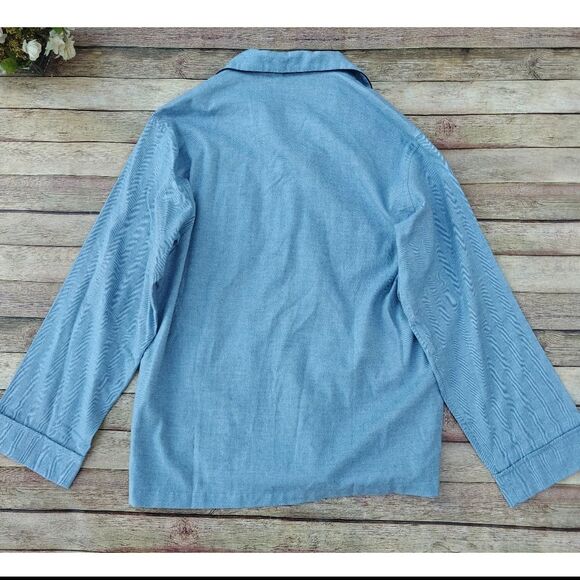 Thom Sweeney Brushed Cotton Pyjamas Blue Size Small - Picture 4 of 15